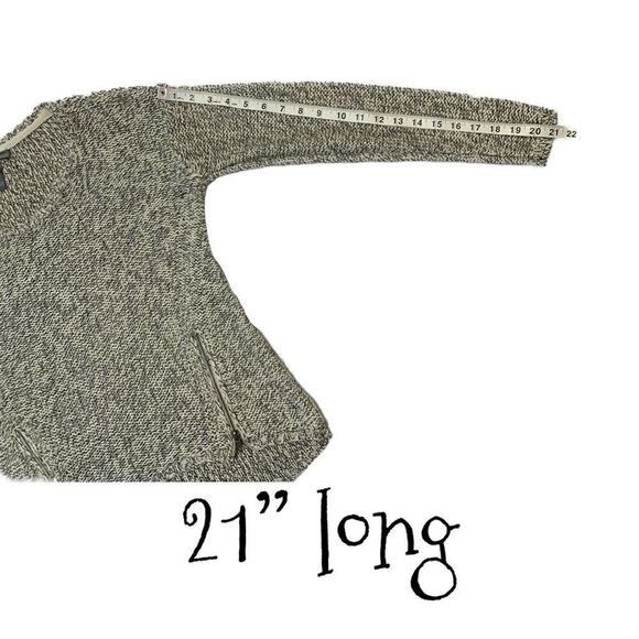 $5 add on item,Quinn Heather Grey Front Zip detail Knit sweater - Picture 6 of 12